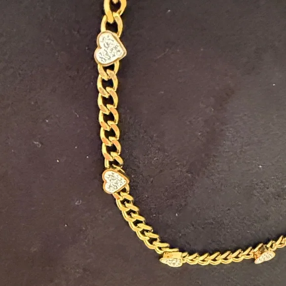 Gold Heart Titanium Steel 16-18” Charm Necklace - Picture 4 of 7